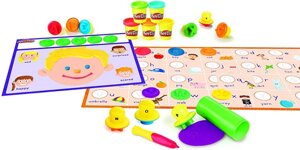 Набор для лепки Play-Doh "Лепи и изучай буквы и язык", оригинал, арт. C3581