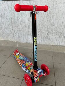 Самокат SCOOTER MAXI (21st scooter) Макси, красный граффити