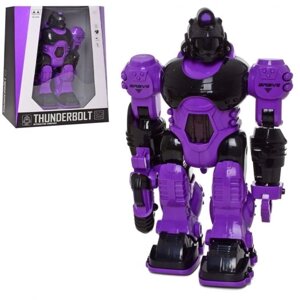 Робот Thunderbolt Sci Science Purple ходит звуковые световые эффекты на батарейках