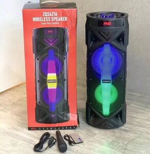 Портативная колонка BT Speaker ZQS-6216 , с микрофоном, с пультом ДУ