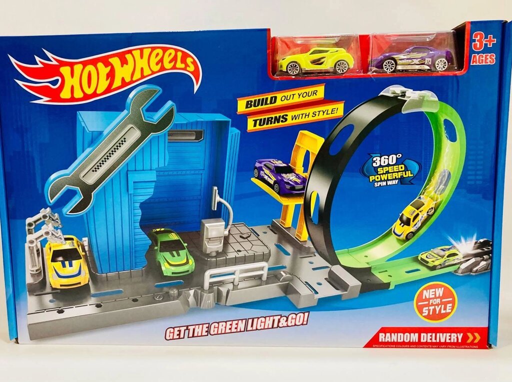 Трек Хот Вилс (Hot Wheels) со станцией автотюнинга, аналог от компании ИгрушкиТут - фото 1