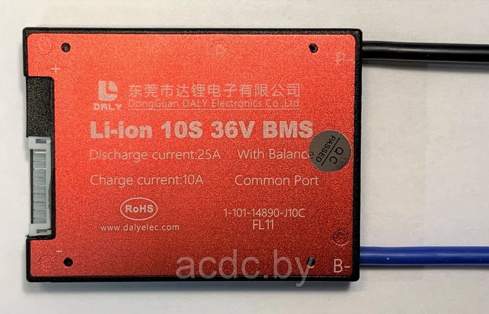 BMS Li-ion 10S 36V 30A DALY common port with balance от компании Общество с ограниченной ответственностью "Проектатек" - фото 1