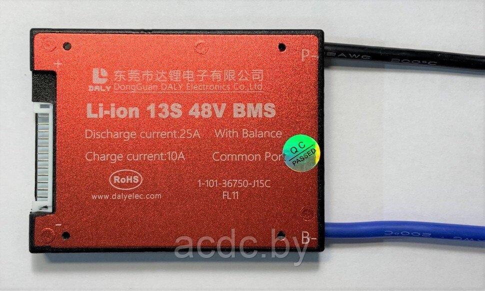 BMS Li-ion 13S 48V 120A DALY common port with balance от компании Общество с ограниченной ответственностью "Проектатек" - фото 1