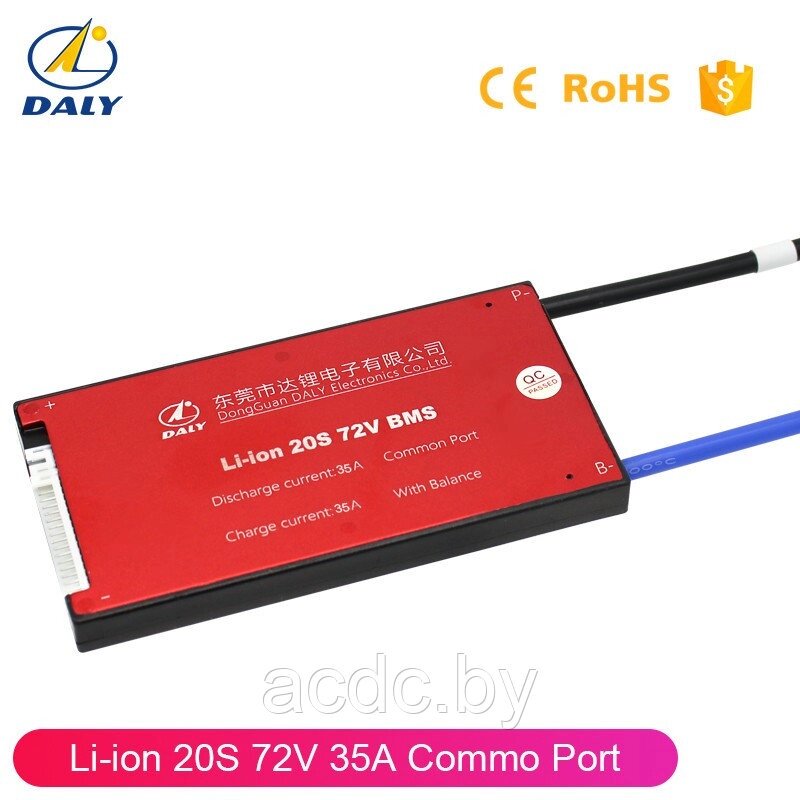 BMS Li-ion 20S 72V 100A DALY common port with balance от компании Общество с ограниченной ответственностью "Проектатек" - фото 1