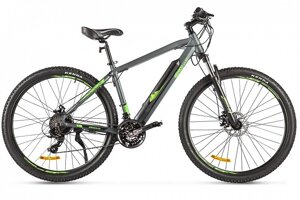 Электровелосипед Велогибрид Eltreco Ultra Max серо-зеленый-2507