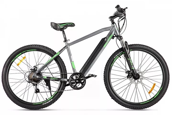 Электровелосипед Велогибрид Eltreco XT 600 Pro серо-зеленый-2664 от компании ООО Мотоэнергия - фото 1