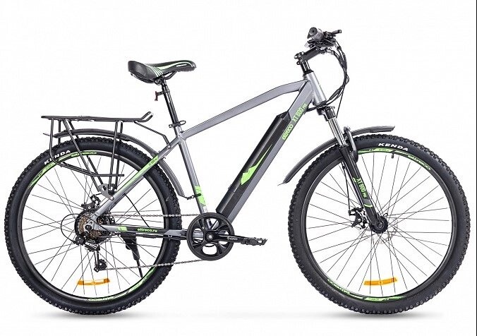 Электровелосипед Велогибрид Eltreco XT 800 Pro серо-зеленый-2670 от компании ООО Мотоэнергия - фото 1