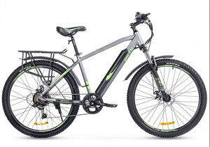 Электровелосипед Велогибрид Eltreco XT 800 Pro серо-зеленый-2670