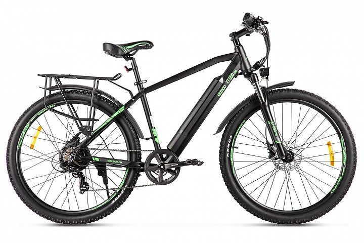 Электровелосипед Велогибрид Eltreco XT 850 Pro черно-зеленый-2673 от компании ООО Мотоэнергия - фото 1
