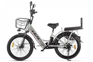 Электровелосипед Велогибрид Green City e-Alfa Fat серебристый-2161