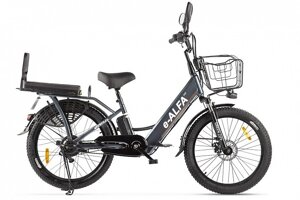 Электровелосипед Велогибрид Green City e-Alfa Fat темно-серый-2163