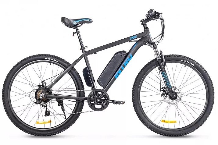 Электровелосипед Велогибрид Intro Sport черно-синий-2683 от компании ООО Мотоэнергия - фото 1