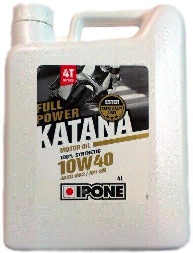 Масло для мотоцикла IPONE FULL POWER KATANA 10W40 100% Synthetic 4 л от компании ООО Мотоэнергия - фото 1