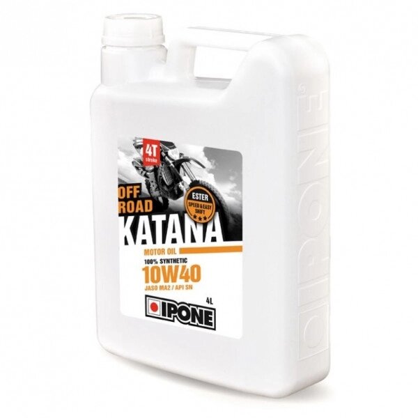 Масло для мотоцикла IPONE KATANA OFF ROAD 10W40 100% Synthetic 4 л от компании ООО Мотоэнергия - фото 1