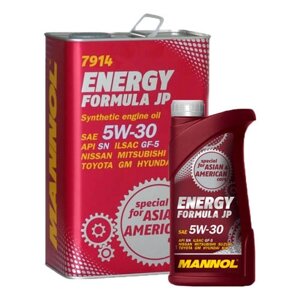Масло моторное Mannol Energy Formula JP 5W-30 API SN 4л