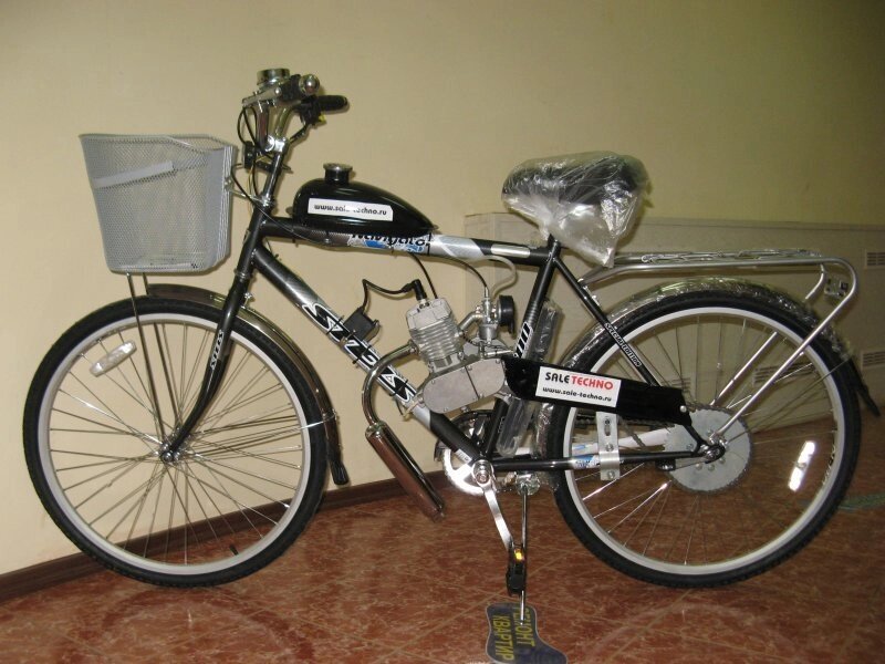 Взрослый велосипед с мотором стелс 79сс от компании ООО Мотоэнергия - фото 1