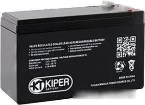 Аккумулятор для ИБП Kiper HR-1234W F2 (12В/9 А·ч)