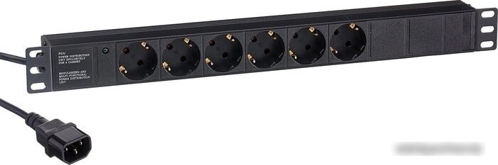 Блок розеток ExeGate ServerPro PDU-19H604 Al-6S-C14-2.5CU от компании Easybuy-top - фото 1