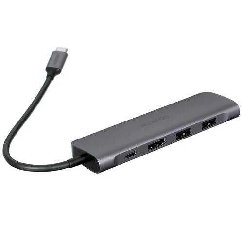 Док-станция UGREEN CM195-15214; USB-C To HDMI (4K@30Hz) + 2*USB 3.0 A + USB-C + SD/TF + PD, Space Gray от компании Easybuy-top - фото 1