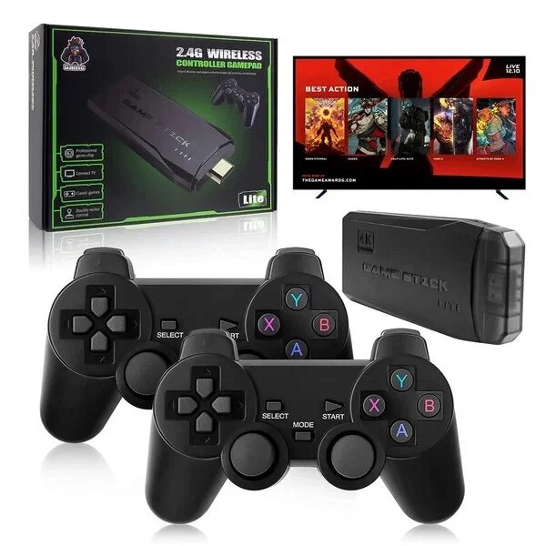 Игровая приставка Game Stick Lite 10227 игр + 2 беспроводных джойстика от компании Easybuy-top - фото 1