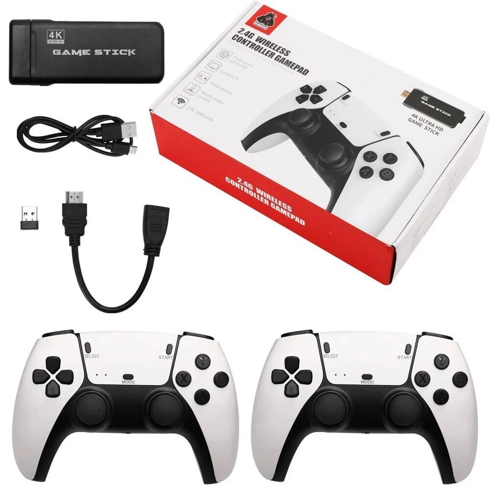 Игровая приставка Game Stick M8S 20000 игр + 2 беспроводных джойстика от компании Easybuy-top - фото 1