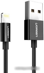 Кабель Ugreen US155 80823 USB Type-A - Lightning (2 м, черный)
