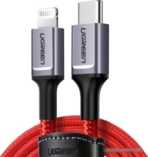 Кабель Ugreen US298 20309 USB Type-C - Lightning (1 м, красный) от компании Easybuy-top - фото 1