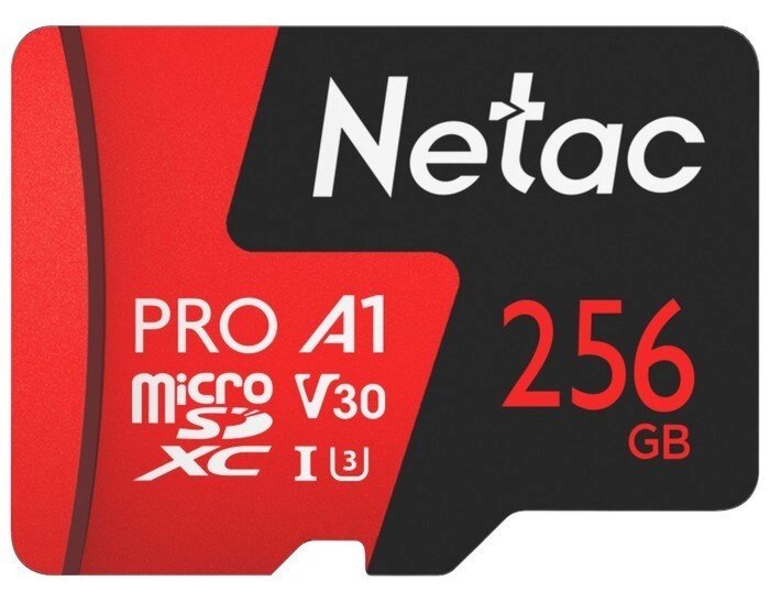 Карта памяти Netac MicroSDXC 256GB V30/A1/C10 Netac P500 Extreme Pro с адаптером от компании Easybuy-top - фото 1