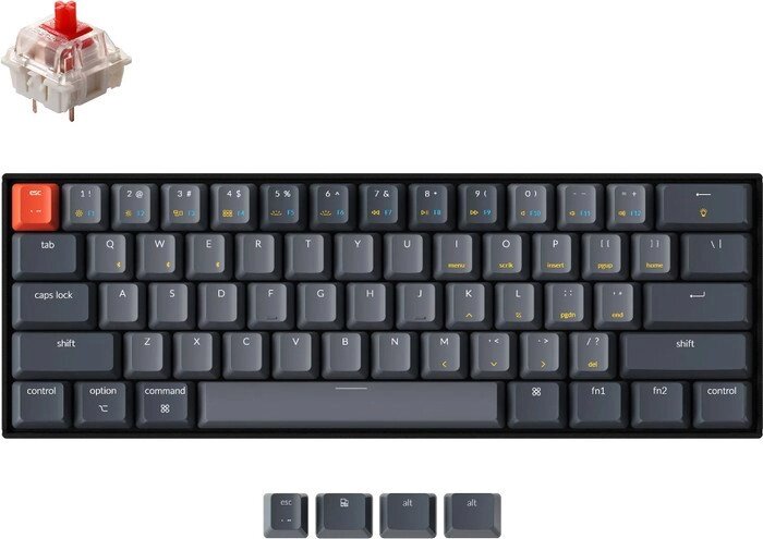 Клавиатура Keychron K12 RGB K12-B1-RU (Gateron G Pro Red) от компании Easybuy-top - фото 1