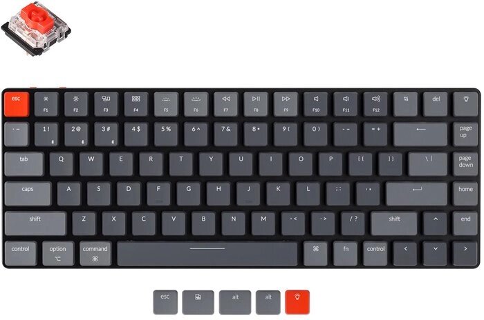 Клавиатура Keychron K3 Wireless V2 RGB K3-B1 (Gateron G Pro Red) от компании Easybuy-top - фото 1