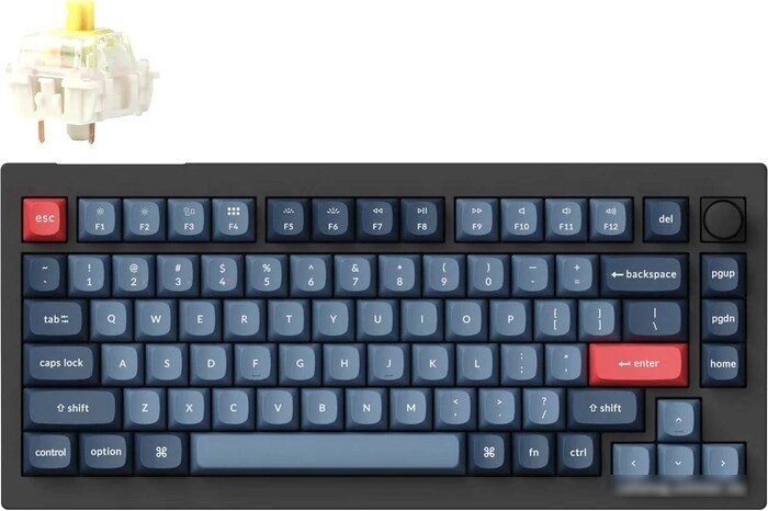 Клавиатура Keychron V1 Max RGB V1M-D4-RU (Gateron Jupiter Banana) от компании Easybuy-top - фото 1