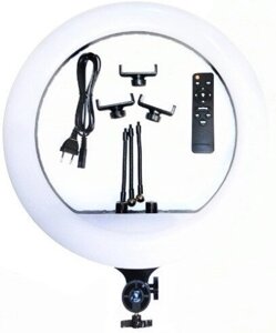 Кольцевая лампа LED (лампа для селфи) RL-18 45 см. сумка + 3 держателя для телефона + штатив 2,1 м.