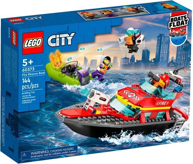 Конструктор LEGO City 60373 Пожарная спасательная лодка от компании Easybuy-top - фото 1