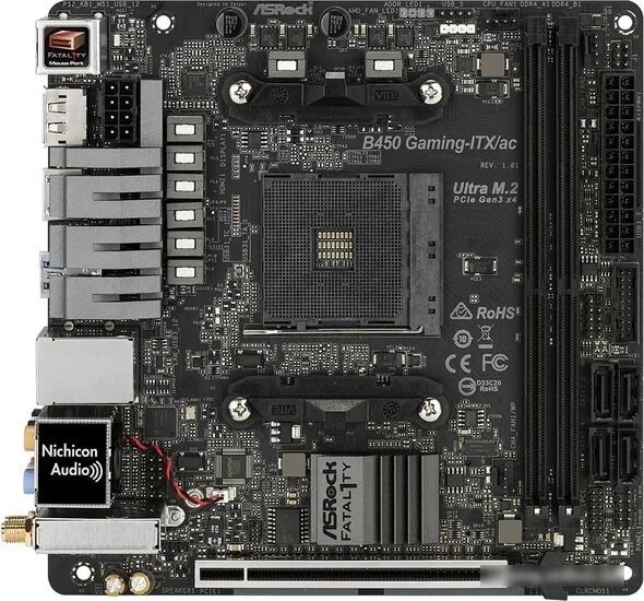 Материнская плата ASRock Fatal1ty B450 Gaming-ITX/ac от компании Easybuy-top - фото 1