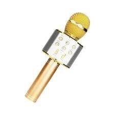 Микрофон караоке Wster WS-858 беспроводной (оригинал) золотой