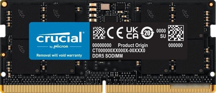 Оперативная память Crucial 16ГБ DDR5 SODIMM 4800 МГц CT16G48C40S5 от компании Easybuy-top - фото 1