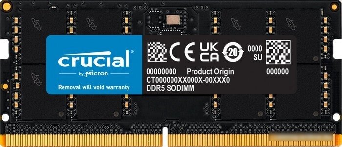 Оперативная память Crucial 32ГБ DDR5 SODIMM 5600 МГц CT32G56C46S5 от компании Easybuy-top - фото 1