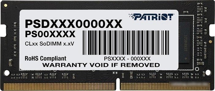 Оперативная память Patriot Signature Line 16GB DDR4 SODIMM PC4-25600 PSD416G32002S от компании Easybuy-top - фото 1