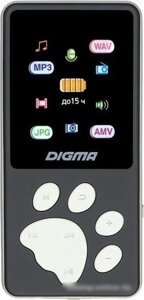 MP3 плеер Digma S4 8GB (серый/серебристый)