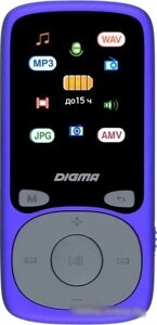 MP3 плеер Digma B4 8GB (синий)