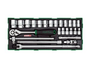 Набор инструментов 1/2" 6 граней 25 предметов TOPTUL (GTB2504)