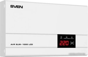 Стабилизатор напряжения SVEN AVR SLIM-1000 LCD