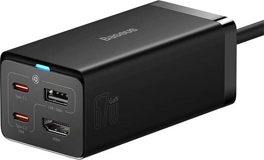 Сетевое зарядное Baseus GaN Pro Desktop Fast Charger 67W 1U+2C+HDMI CCGP110201 от компании Easybuy-top - фото 1