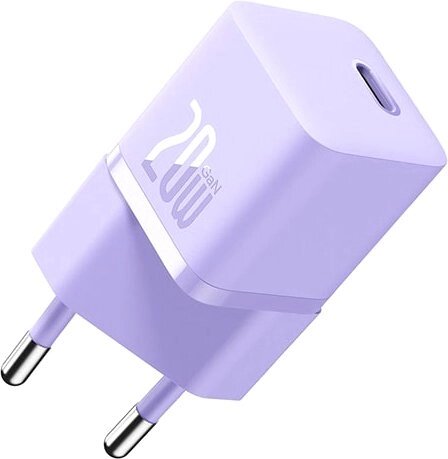 Сетевое зарядное Baseus GaN5 Fast Charger Mini 1C 20W CCGN050105 (сиреневый) от компании Easybuy-top - фото 1