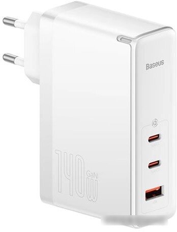 Сетевое зарядное Baseus GaN5 Pro Fast Charger 2C+U 140W EU (белый) от компании Easybuy-top - фото 1