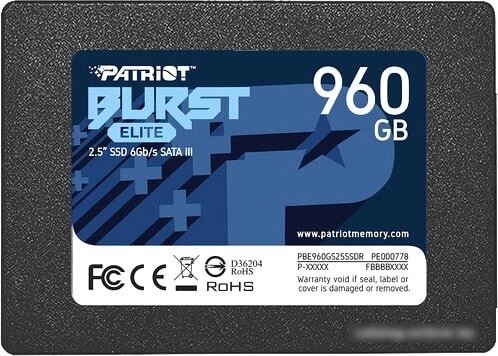 SSD Patriot Burst Elite 960GB PBE960GS25SSDR от компании Easybuy-top - фото 1