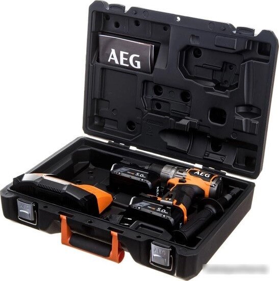 Ударная дрель-шуруповерт AEG Powertools BSB 18C3BL-502C 4935478939 (с 2-мя АКБ 5 Ач, кейс) от компании Easybuy-top - фото 1