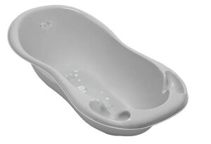 Ванночка для купания Tega со сливом и градусником Совы (серый) SO-005 ODPLYW-106