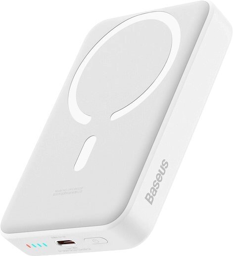 Внешний аккумулятор Baseus Magnetic Mini Wireless Fast Charge Power Bank 30W 10000mAh (белый) от компании Easybuy-top - фото 1