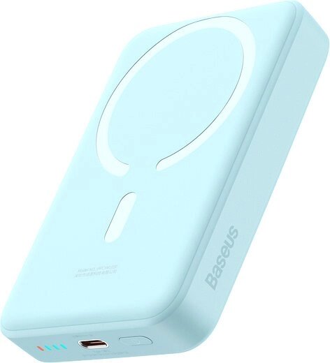 Внешний аккумулятор Baseus Magnetic Mini Wireless Fast Charge Power Bank 30W 10000mAh (голубой) от компании Easybuy-top - фото 1